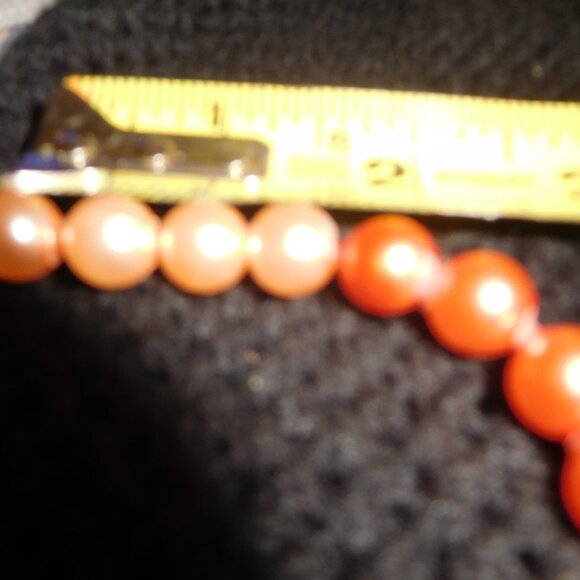 Vintage Pinkish Coral Necklace & Earring Set - Picture 7 of 8